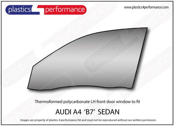 ポリカーボネート 左フロントドアウインドウ｜Audi A4 / S4 / RS4 B7 - Sedan