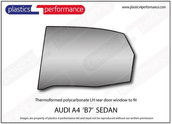 ポリカーボネート 左リアドアウインドウ｜Audi A4 / S4 / RS4 B7 - Sedan