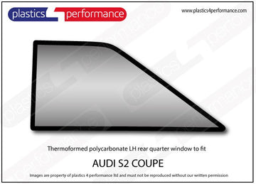 ポリカーボネート 左リアクォーターウインドウ｜Audi S2 - Coupe