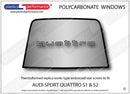 ポリカーボネート ウインドウキット｜Audi Sport Quattro S1/S2