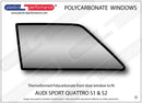 ポリカーボネート 右フロントドアウインドウ｜Audi Sport Quattro S1/S2
