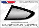 ポリカーボネート ウインドウキット｜Bentley Continental GT3 - 1st Generation