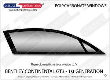 ポリカーボネート 右フロントドアウインドウ｜Bentley Continental GT3 - 1st Generation