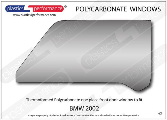 ポリカーボネート 左フロントドアウインドウ｜BMW 2002 E20 - Coupe（1966〜1977年）