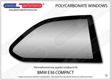 ポリカーボネート 右リアクォーターウインドウ｜BMW E36 3 Series - Compact（1993〜2004年）