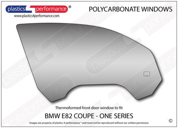 ポリカーボネート 右フロントドアウインドウ｜BMW E82 1 SERIES - Coupe（2007〜2013年）