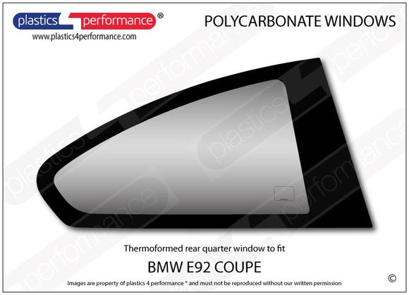ポリカーボネート 右リアクォーターウインドウ｜BMW E92 3 Series/ M3 - Coupe（2006〜2013年）