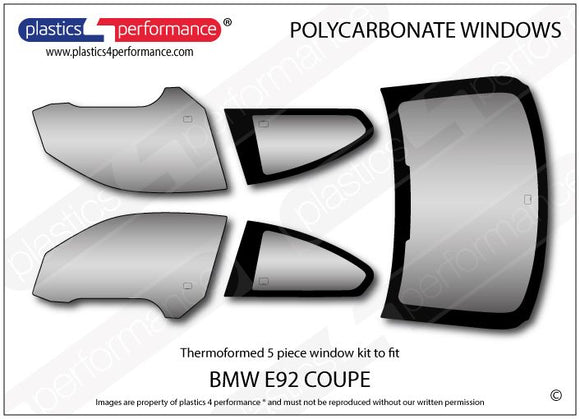 ポリカーボネート ウインドウキット｜BMW E92 3 Series/ M3 - Coupe（2006〜2013年）