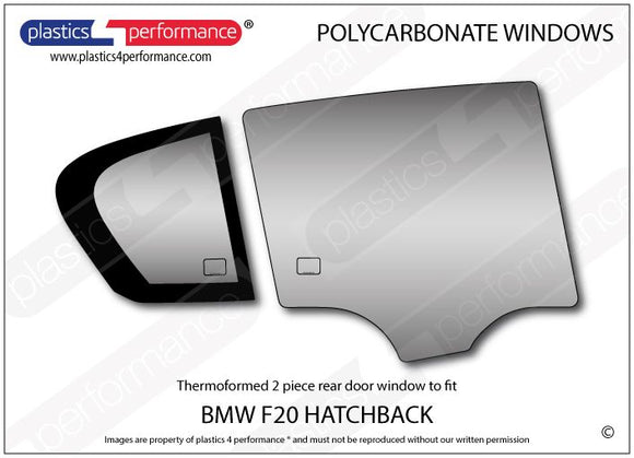 ポリカーボネート 右リアドアウインドウ｜BMW F20 1 Series - 5dr Hatchback（2012〜2019年）