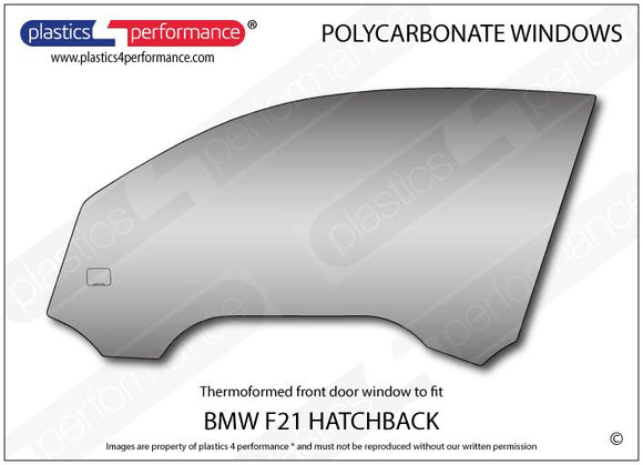 ポリカーボネート 左フロントドアウインドウ｜BMW F21 1シリーズ 3ドアハッチバック（2012〜2019年）