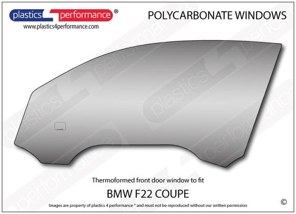 ポリカーボネート 左フロントドアウインドウ｜BMW F22 2 Series - Coupe（2014〜2021年）