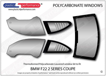 ポリカーボネート ルーバー付きウインドウキット｜BMW F22 2 Series - Coupe（2014〜2021年）