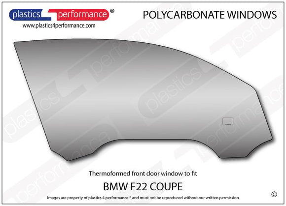 ポリカーボネート 右フロントドアウインドウ｜BMW F22 2 Series - Coupe（2014〜2021年）