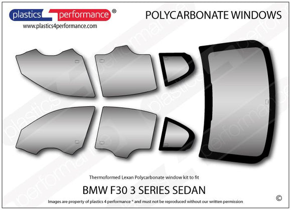 ポリカーボネート ウインドウキット｜BMW F30 3 Series - Sedan（2012〜2018年）