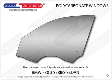 ポリカーボネート 左フロントドアウインドウ｜BMW F30 3 Series - Sedan（2012〜2018年）