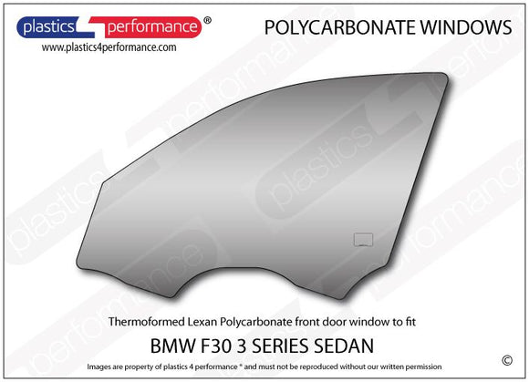 ポリカーボネート 左フロントドアウインドウ｜BMW F30 3 Series - Sedan（2012〜2018年）
