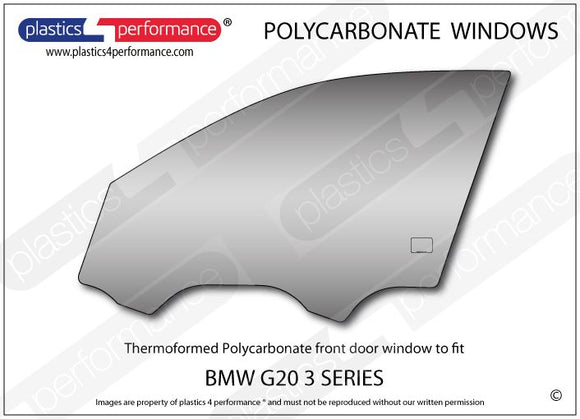 ポリカーボネート 左フロントドアウインドウ｜BMW G20 3 Series - Sedan（2019年〜現在）