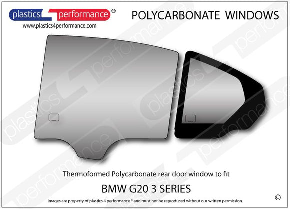 ポリカーボネート 左リアドアウインドウ｜BMW G20 3 Series - Sedan（2019年〜現在）