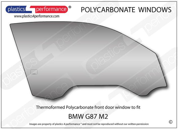 ポリカーボネート 右フロントドアウインドウ｜BMW G87 M2 - Coupe（2022年〜現在）