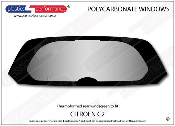 ポリカーボネート リアウインドウ｜Citroën C2