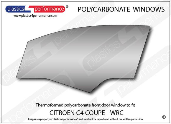 ポリカーボネート 左フロントドアウインドウ｜Citroën C4 WRC