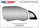 ポリカーボネート 右フロントドアウインドウ｜Citroën DS3