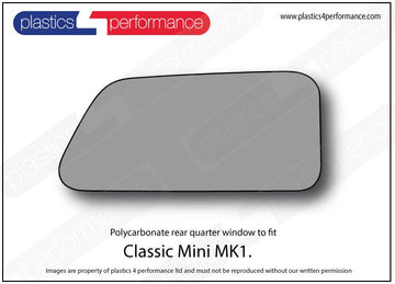 ポリカーボネート 右リアクォーターウインドウ｜Mini MK1 1