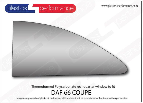 ポリカーボネート 左リアクォーターウインドウ｜DAF 66 Coupe