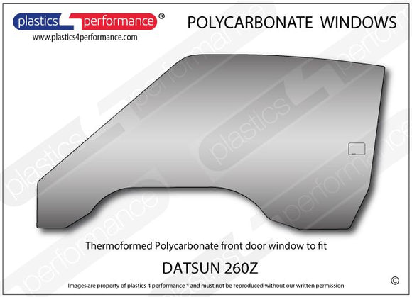 ポリカーボネート 左フロントドアウインドウ｜ダットサン 260Z