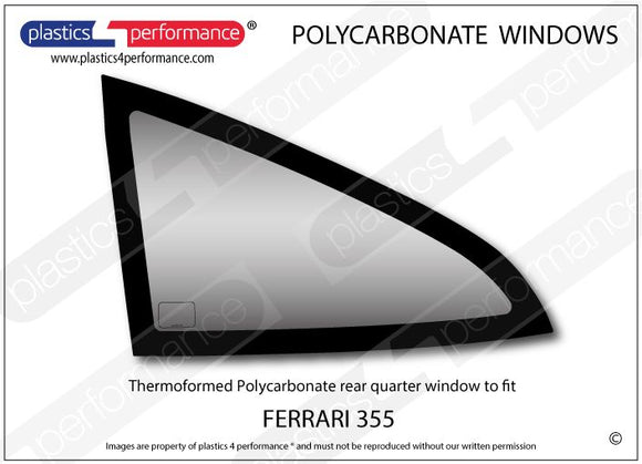 ポリカーボネート 左リアクォーターウインドウ｜Ferrari F355