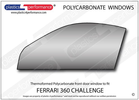 ポリカーボネート 左フロントドアウインドウ｜Ferrari 360 Challenge