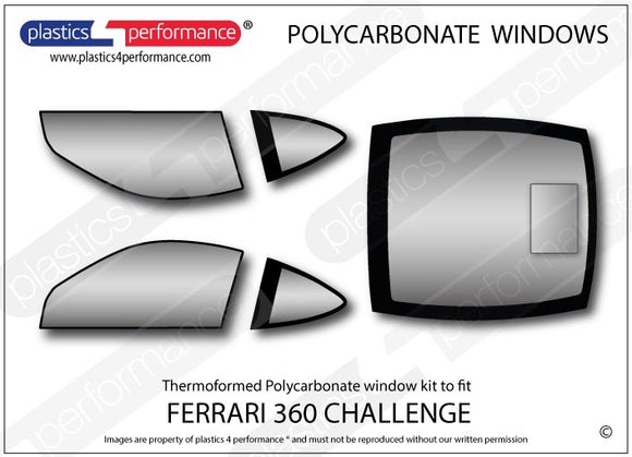 ポリカーボネート ウインドウキット｜Ferrari 360 Challenge