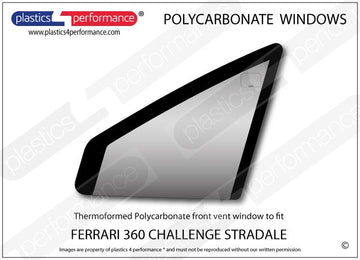 ポリカーボネート 左フロントベントウインドウ｜Ferrari 360 Challenge Stradale