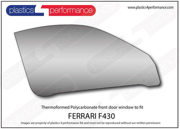 ポリカーボネート 右フロントドアウインドウ｜Ferrari F430