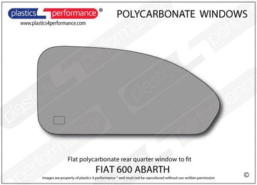 ポリカーボネート 右リアクォーターウインドウ｜Fiat 600