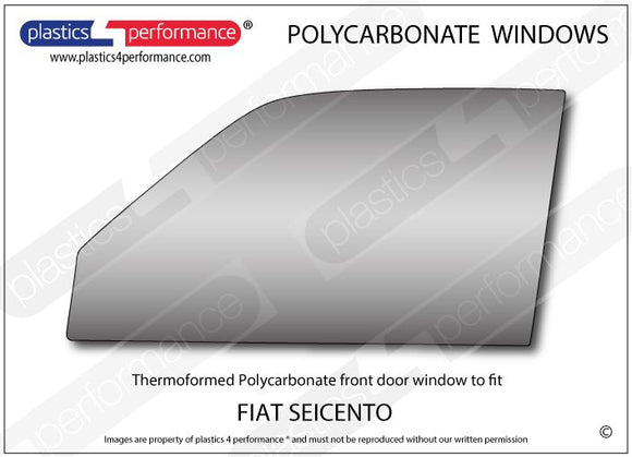 ポリカーボネート 左フロントドアウインドウ｜Fiat Seicento