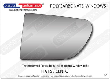 ポリカーボネート 左リアクォーターウインドウ｜Fiat Seicento