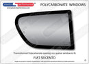 ポリカーボネート 右リアクォーターウインドウ｜Fiat Seicento