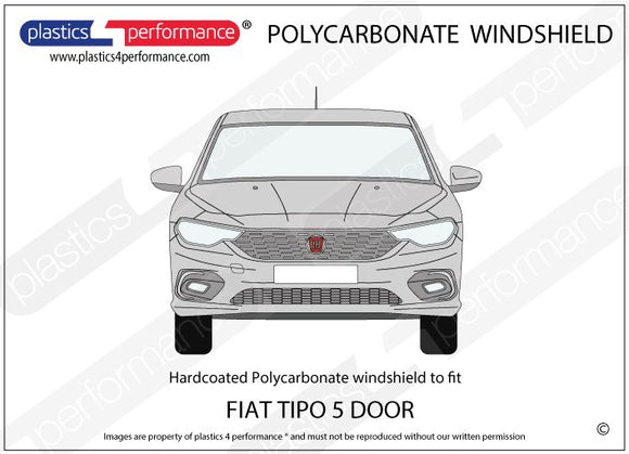 ポリカーボネート フロントウインドスクリーン｜Fiat Tipo - 5dr Hatchback
