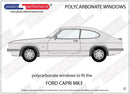ポリカーボネート 左リアクォーターウインドウ｜Ford Capri MK3（1978〜1986年） 1