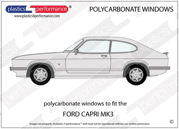 ポリカーボネート 左フロントドアウインドウ｜Ford Capri MK3（1978〜1986年） 2
