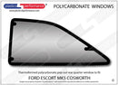 ポリカーボネート 左リアクォーターウインドウ｜Ford Escort MK5/ Cosworth（1990〜1997年） 2
