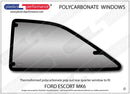 ポリカーボネート 左リアクォーターウインドウ｜Ford Escort MK6（1995〜2002年） 2