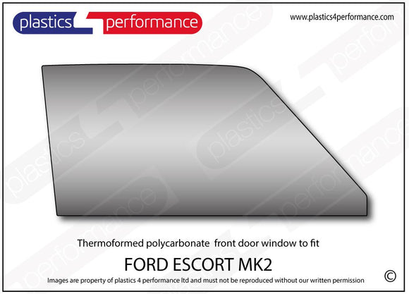 ポリカーボネート 右フロントドアウインドウ｜Ford Escort MK2（1974〜1980年） 2