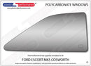 ポリカーボネート 右リアクォーターウインドウ｜Ford Escort MK5/ Cosworth（1990〜1997年） 1