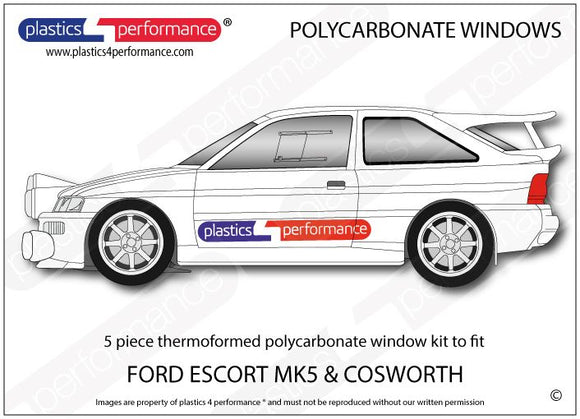 ポリカーボネート ウインドウキット｜Ford Escort MK5/ Cosworth（1990〜1997年） 3