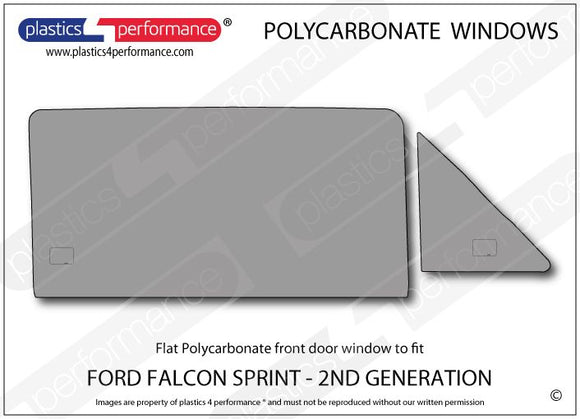 ポリカーボネート 右フロントドアウインドウ｜Ford Falcon Sprint - 2nd Generation 1