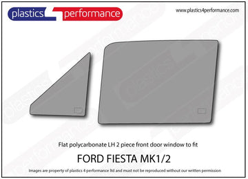 ポリカーボネート 左フロントドアウインドウ｜Ford Fiesta MK1（1976〜1983年） 1