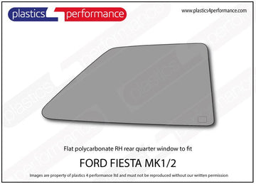 ポリカーボネート 右リアクォーターウインドウ｜Ford Fiesta MK2（1983〜1989年） 1