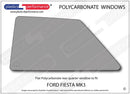ポリカーボネート 左リアクォーターウインドウ｜Ford Fiesta MK3（1989〜1995年） 1